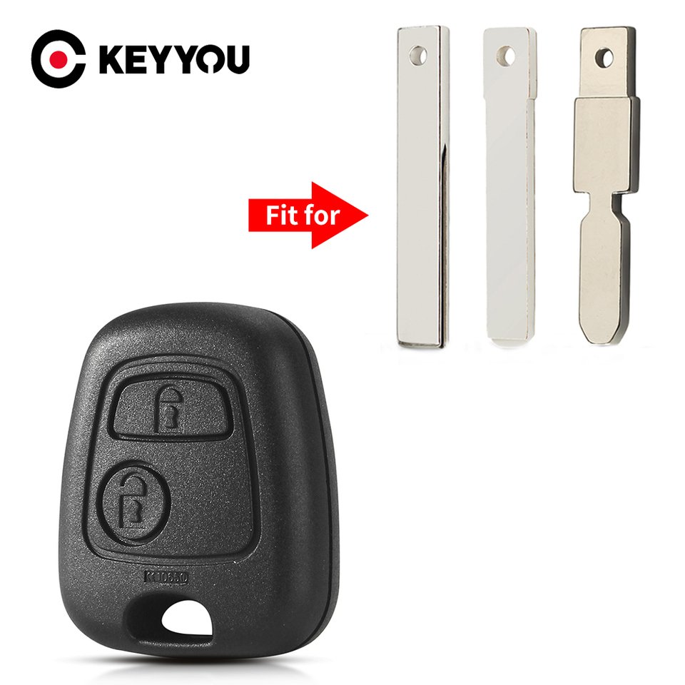 

Чехол для дистанционного ключа KEYYOU для Toyota AYGO Citroen C1 C2 C3 C4 XSARA PICASSO Peugeot 207 307 407 без лезвия, 2 кнопки