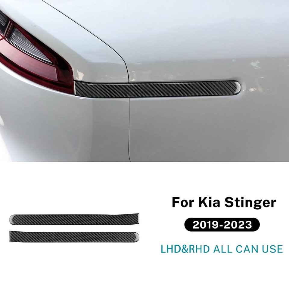 

Настоящая мягкая наклейка из углеродного волокна для Kia Stinger 2019 2020 2021 2022 LHD RHD Автомобильная Задняя Тормозная лента аксессуары для отделки