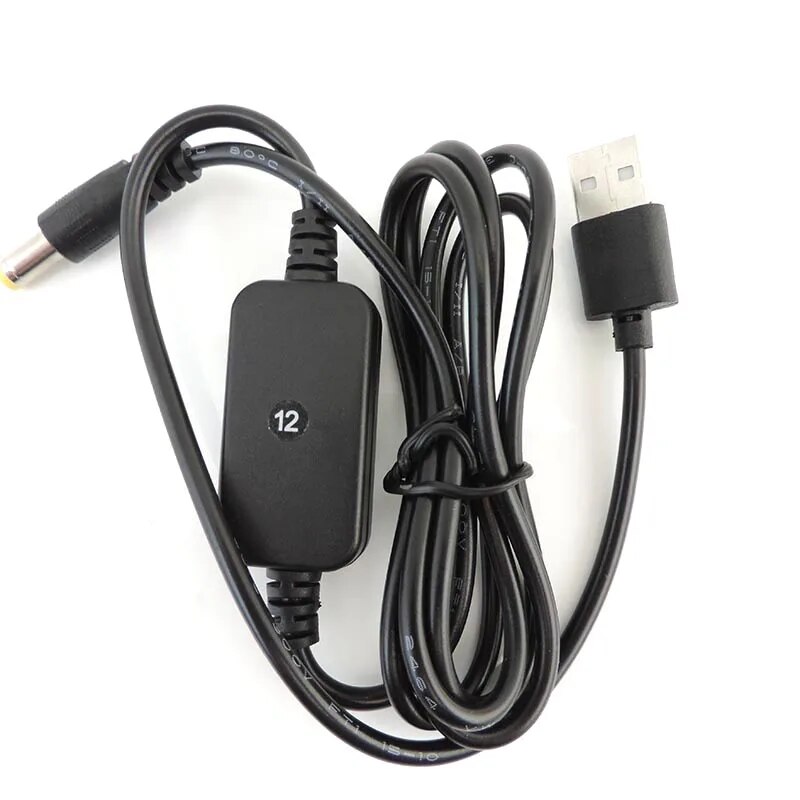 

Кабель повышающий USB 5В на 9В/12В 5,5*2,1мм