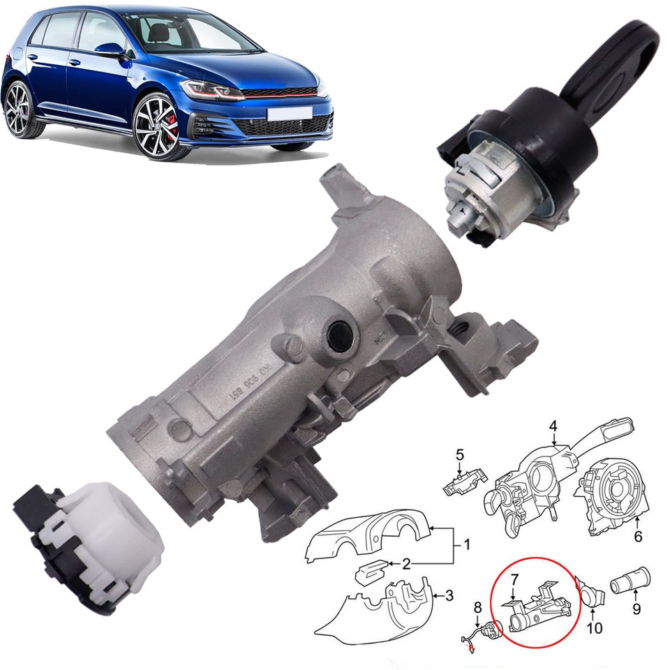 

OE # 1К 0905851 B для VW Golf Passat Tiguan Touran Caddy Skoda Octavia Superb Seat Leon Audi автомобильный переключатель зажигания, замок и ключ