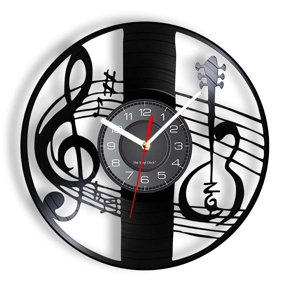 

Настенные часы The Vinyl Clock Скрипичный ключ