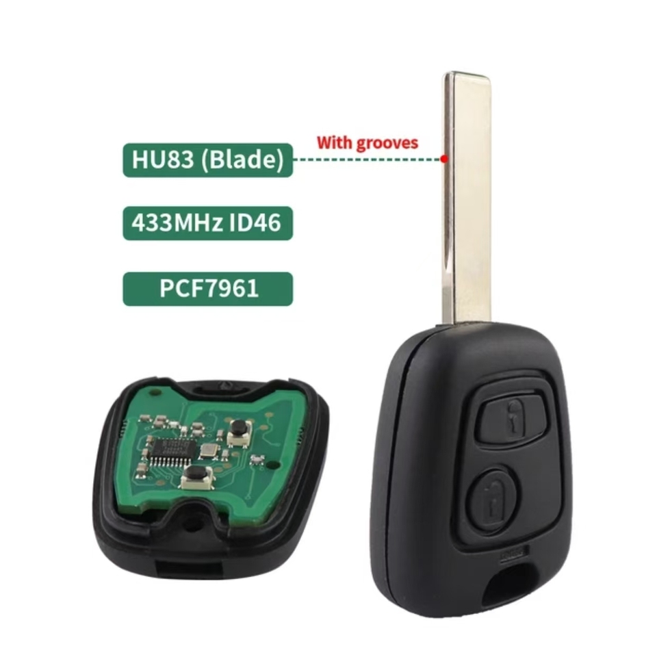 

JINGXIN удаленный автомобильный ключ 433 МГц для Peugeot 107 207 307 407 для Citroen C1 C2 C3 Saxo Xsara Picasso ID46 PCF7961 чип без ключа с логотипом