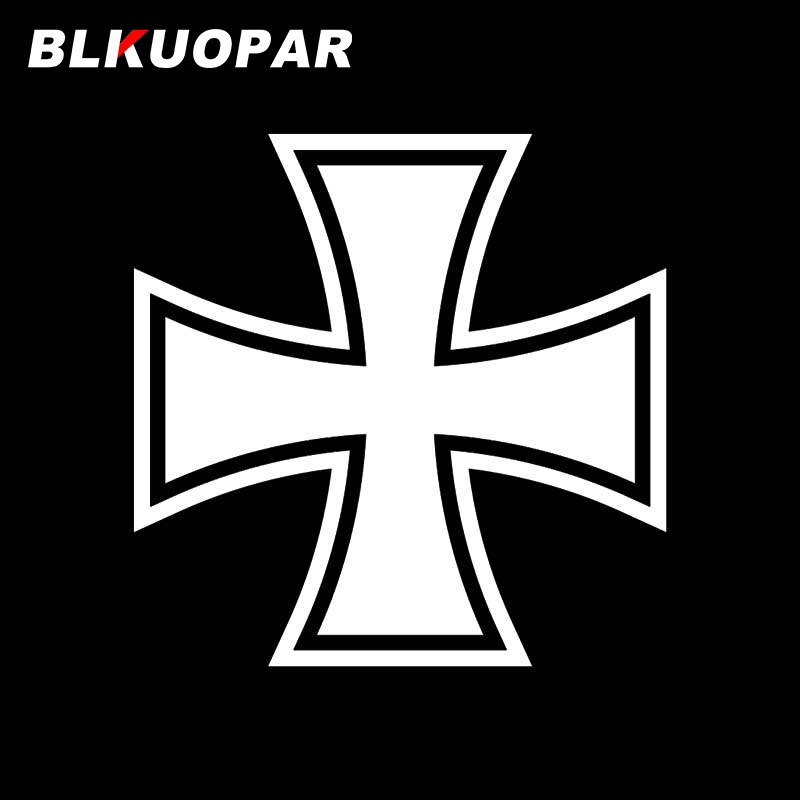 

Наклейки для автомобиля с железным крестом BLKUOPAR, солнцезащитные наклейки с защитой от царапин, водонепроницаемые высекальные аксессуары для холодильника и автомобиля