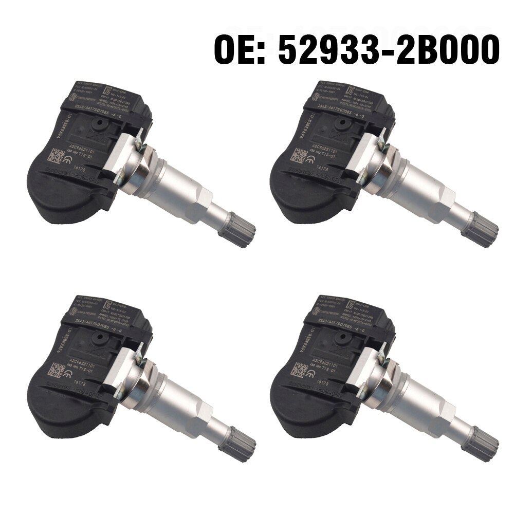 

Датчик давления в шинах, TPMS 433 МГц 529332B000 для Hyundai SantaFe Santa Fe 2009 2010 2011 2012, 4 шт.