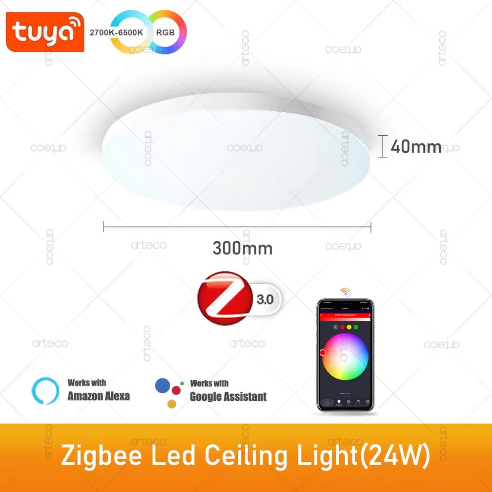 

Умный потолочный светильник Arteco RGB CW+WW