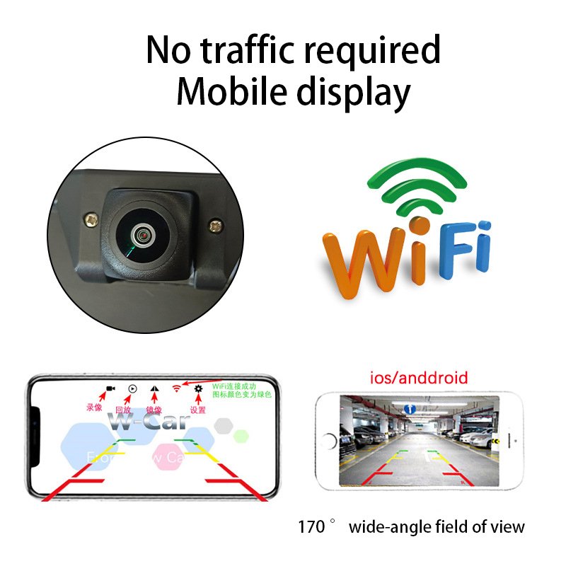 

Автомобильная Wi-Fi рамка номерного знака европейского стандарта камера заднего вида с обратным изображением 170 ° Водонепроницаемая AHD Автомобильная HD Starlight камера ночного видения