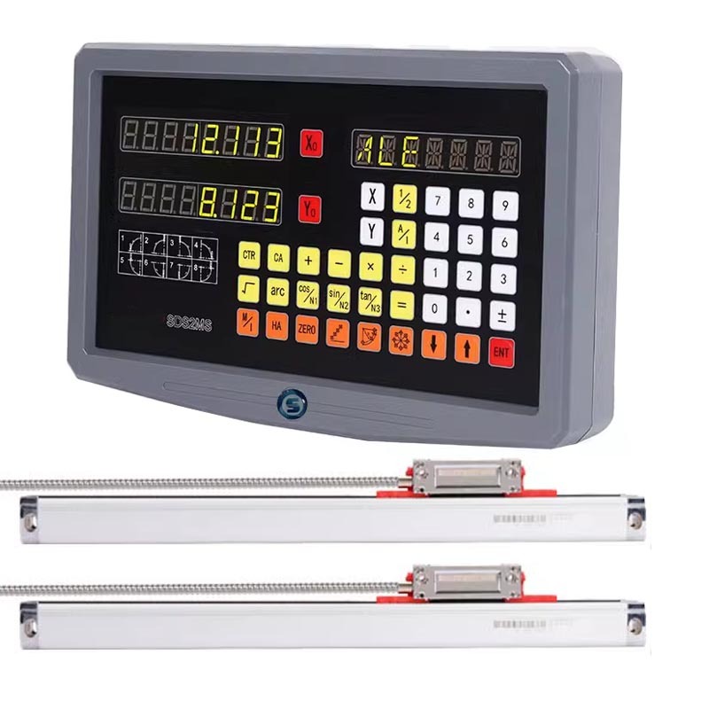 

2-осевой цифровой считыватель DRO Kit SDS2MS и 2 шт. KA300 1um 5u Линейка Высокоточная линейная шкала Оптический энкодер Токарный станок Фрезерный станок