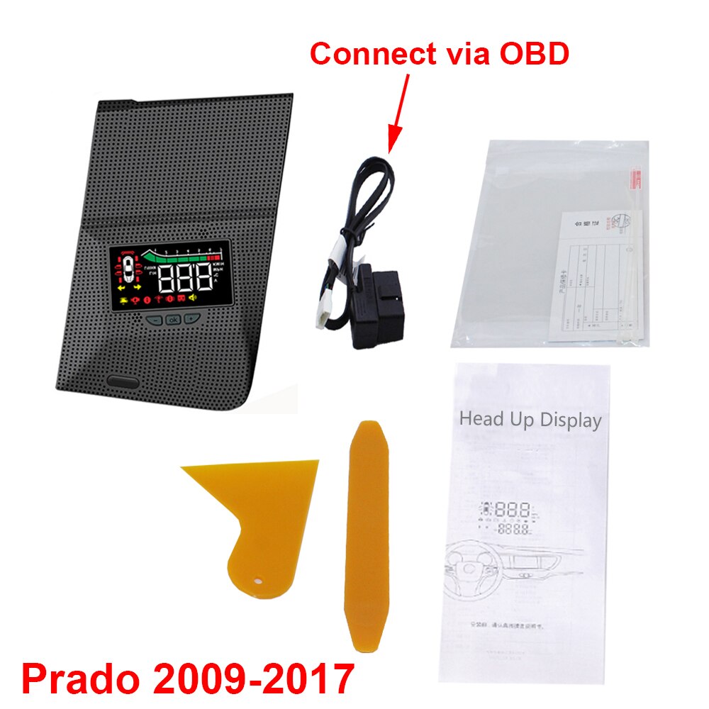 

Для Toyota Land Cruiser Prado J150 2009-2022 Head Up Display HUD автомобильные электронные аксессуары безопасный проектор лобового стекла для вождения
