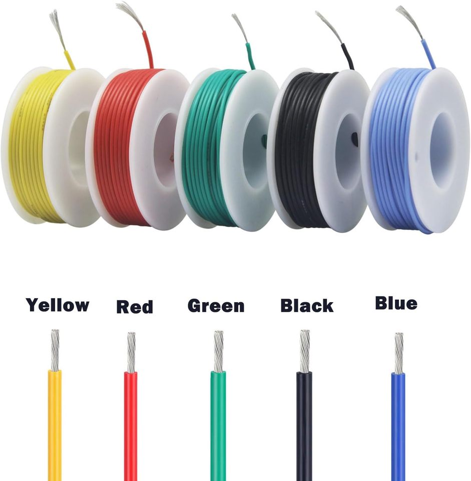 

beteno Гибкие электрические провода 16/18/20/22AWG, 5 цветов