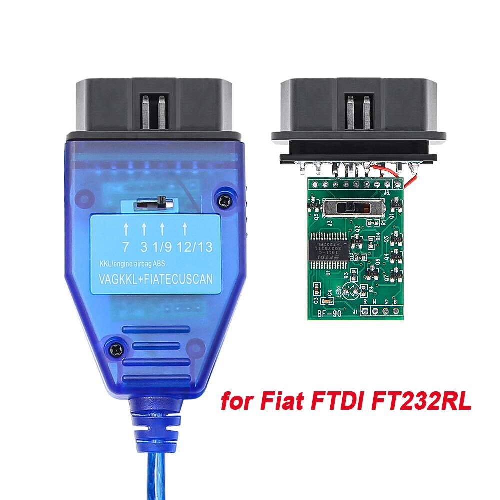 

VAG KKL 409 FIATECUSCAN для Fiat FTDI FT232RL FT232RQ OBD2 диагностический инструмент VAG KKL 409.1 автомобильный сканер ECU кабель 4-позиционный переключатель