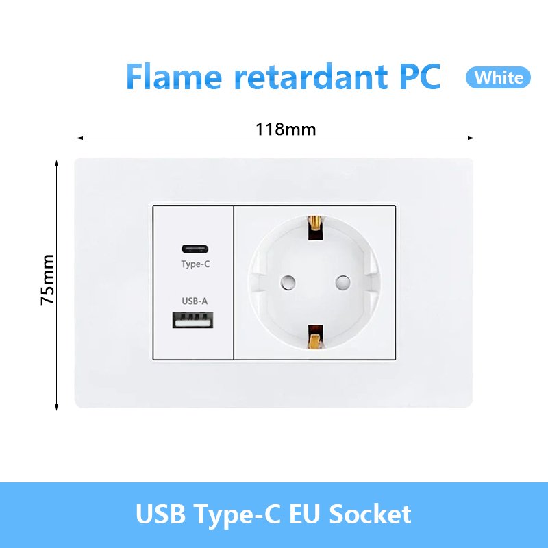 

Depo Guye европейская розетка с USB 20Вт