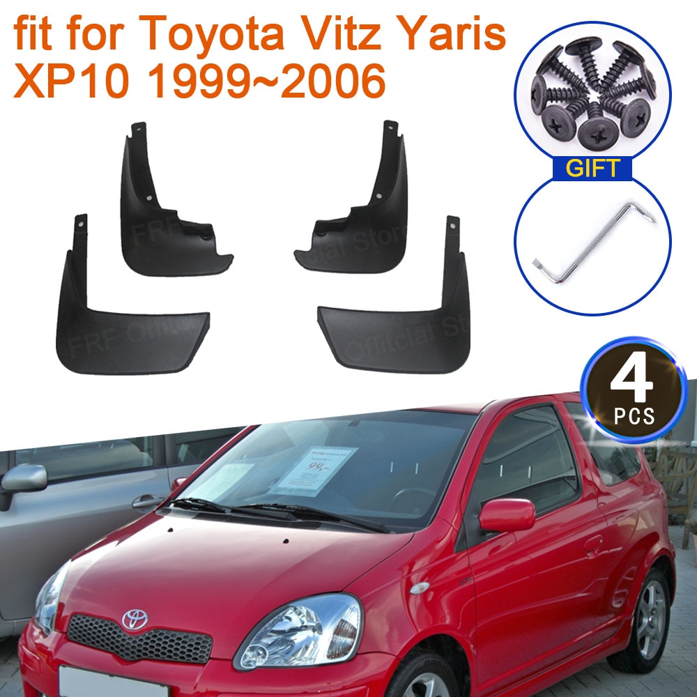 

Брызговики для Toyota Vitz Yaris Echo XP10 10 1999 ~ 2006 г., автомобильные брызговики, брызговики, аксессуары для бризок 2005 2004 2003 2000 2001