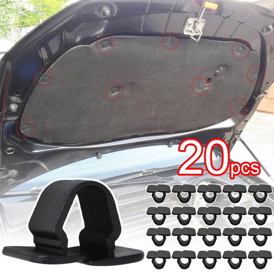 

20 шт. для VW Golf 4 5 6 Polo Passat Tiguan Sharan Octavia, фиксаторы капота двигателя, звукоизоляционные заклепки 1H 5863849