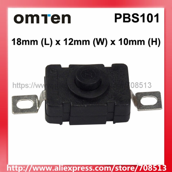 

Выключатель OmTen PBS101, 18 мм (Д) x 12 мм (Ш) x 10 мм (В) (5 шт.)