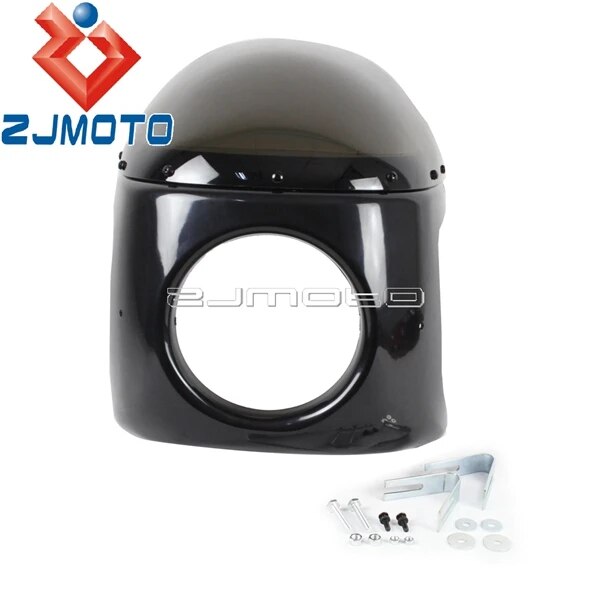 

Мотоциклетная фара 7 дюймов, обтекатель, ретро фара Cafe Racer для Yamaha XS XJ XV RD 125 250 350 400 550 650 CB GL 7 дюймов, лобовое стекло