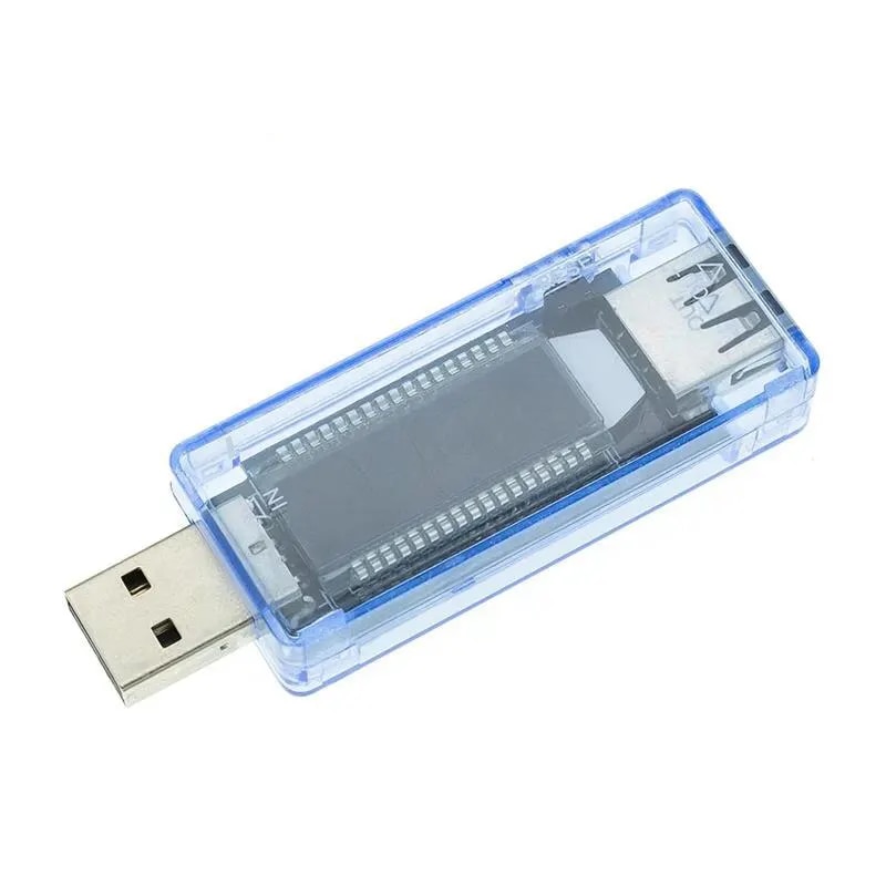 

Прозрачный синий USB вольтметр