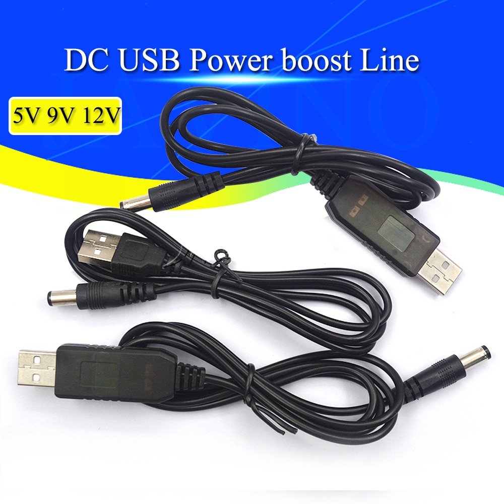 

1/5/10 шт. USB-линия повышения мощности от 5 В до постоянного тока 9 В/12 В, повышающий модуль, USB-конвертер, кабель-адаптер, вилка 2,1X5,5 мм