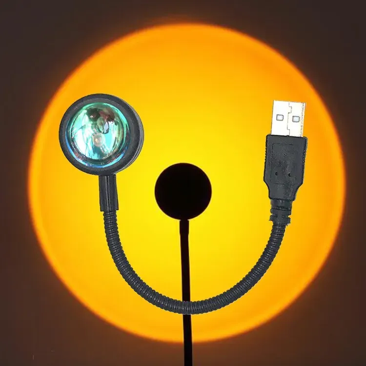 

Радужная Неоновая USB-лампа Для Фотосессий, Настенное Освещение Для Спальни, Проектор С Дневным Светом И Закатом