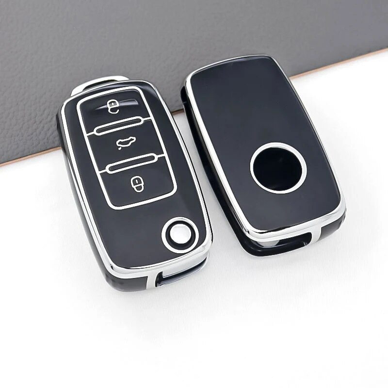 

Для VW Golf Polo Bora Beetle Tiguan для SKODA Fabia Superb для SEAT Leon Toledo Altea Ibiza Чехол для дистанционного брелока из ТПУ
