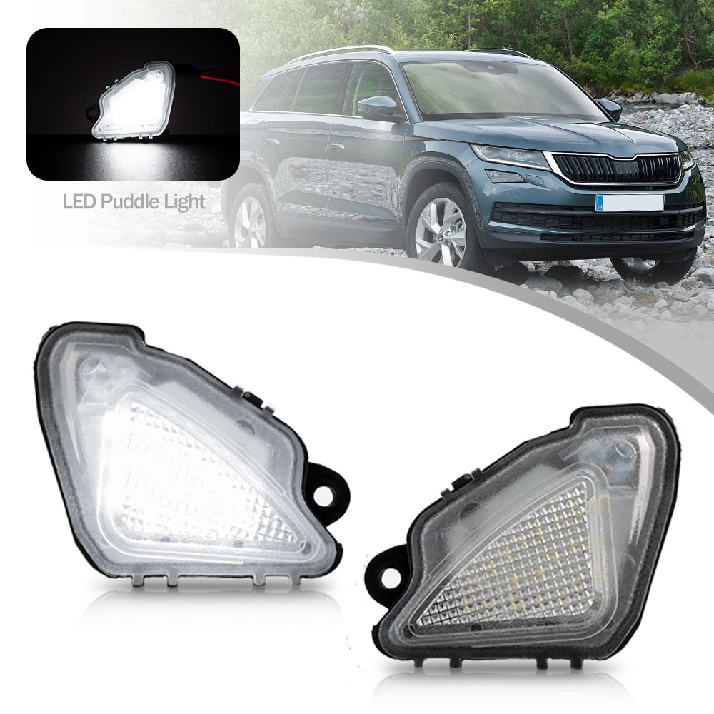 

2 светодиодных лампы под боковым зеркалом для Skoda Octavia Superb Kodiaq Karoq 2017-2021 VW T-Roc 2020 # 3Т 0945291 A