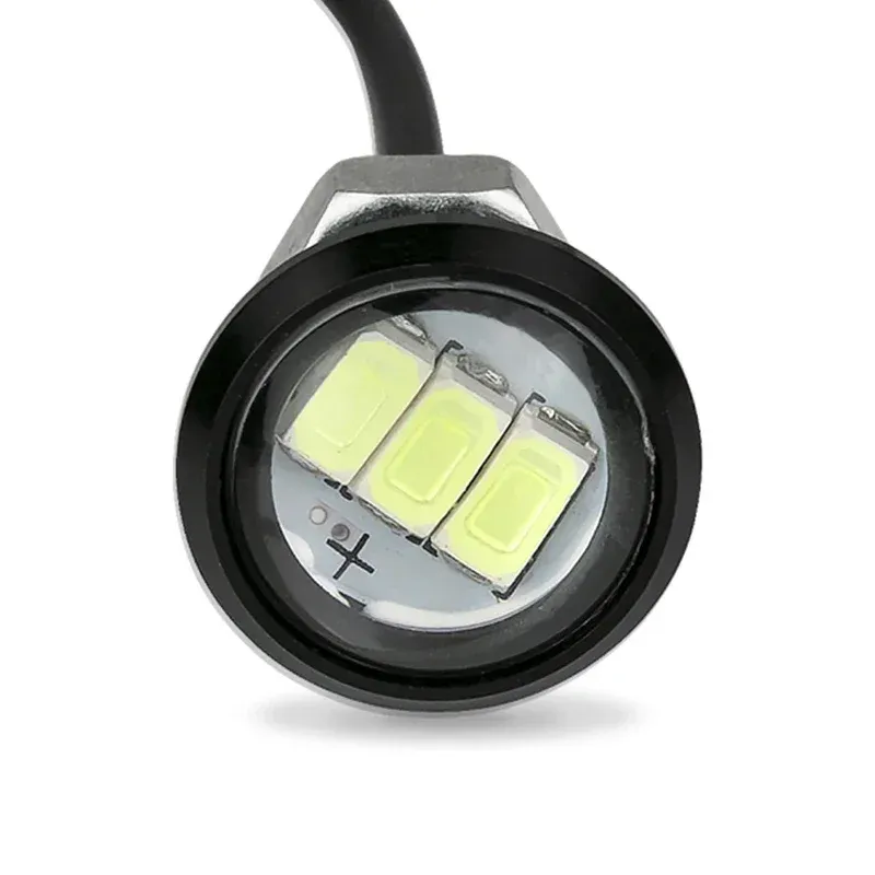 

SNCN 10 шт. светодиодные дневные ходовые огни Eagle Eye DIY DRL 12 В 24 В 18 мм 23 мм Ультратонкие автомобильные фары Источник лампы Предупреждающий свет