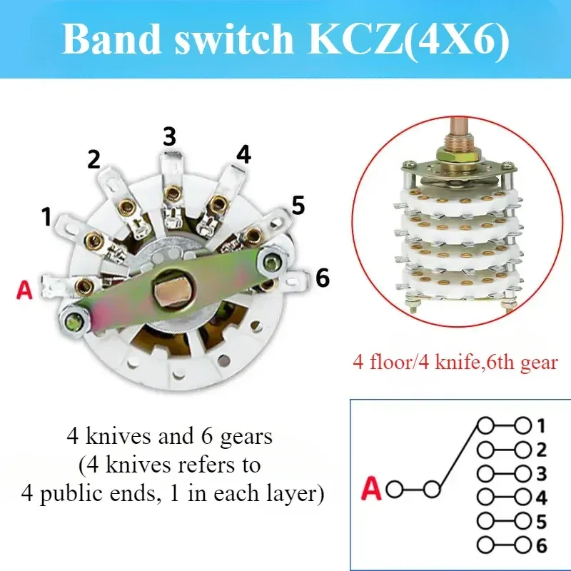 

Переключатель KCZ 3-6 слоя медный