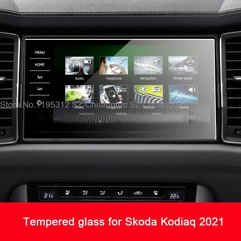 

Защитная пленка из закаленного стекла для Skoda Kodiaq 2021, 9,2 дюйма, автомобильное радио, GPS-навигация, аксессуары для интерьера