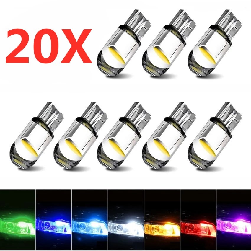 

20/10/2 шт. 2021 W5W Led T10 Автомобильный свет COB стекло 6000K автомобильный номерной знак лампа купол чтения DRL лампочка Стиль 12 В