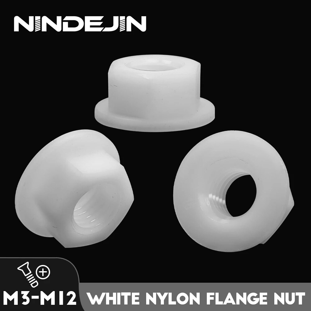 

NINDEJIN Нейлоновые фланцевые гайки M3 M4 M5 M6 M8 M10 M12 10/50 шт