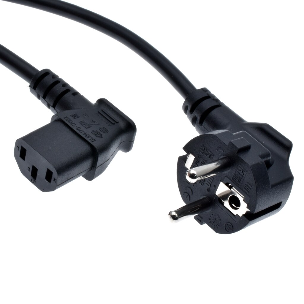 

Шнур питания Schuko CEE7/7 штекер для IEC320-C13 Женский прямоугольный кабель адаптера питания для настенного монтажа ТВ
