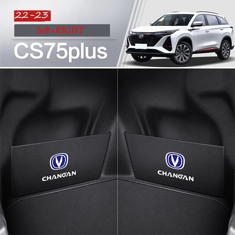 

Для CHANGAN CS75PLUS CS75 PLUS 2022 2023 коробка для хранения в багажнике автомобиля Органайзер для хранения крышка отделка Аксессуары