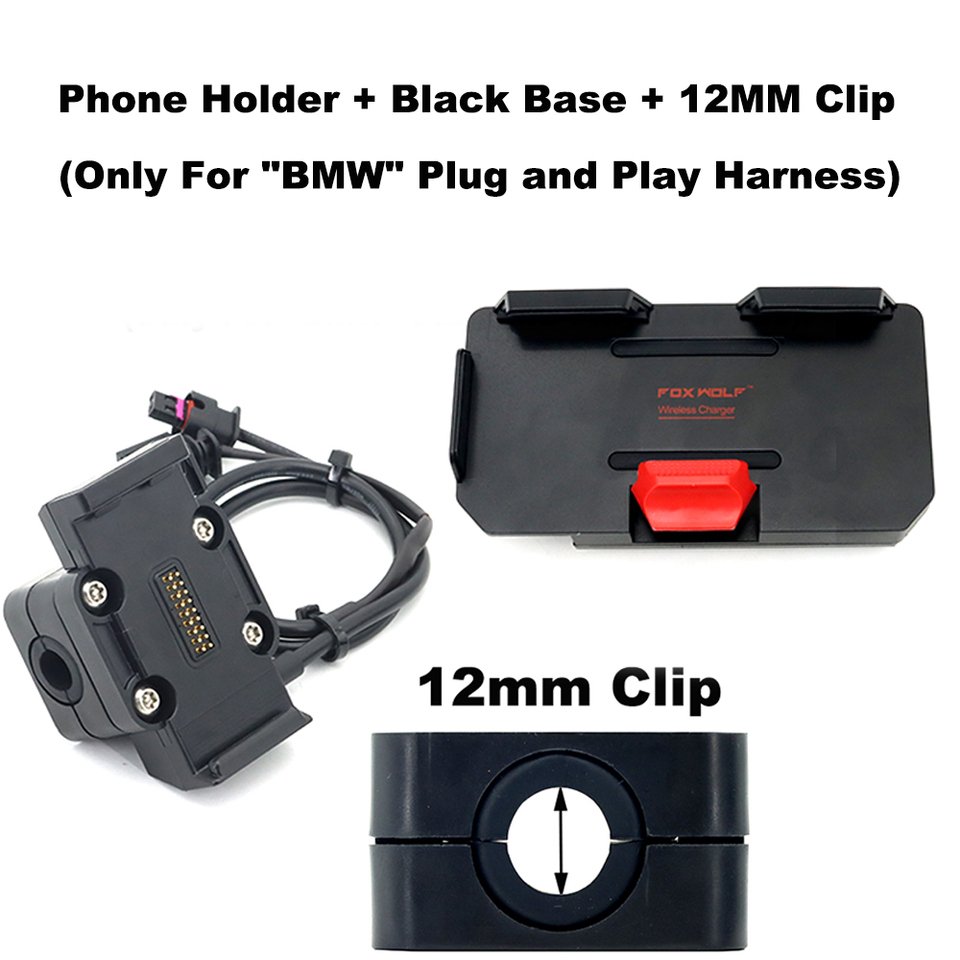 

12 мм, 16 мм, 22 мм, подходит для BMW R1200 R1250 R1300 F750 F850 GS CRF1000L, GPS-навигационная подставка для телефона приключений, беспроводная зарядка
