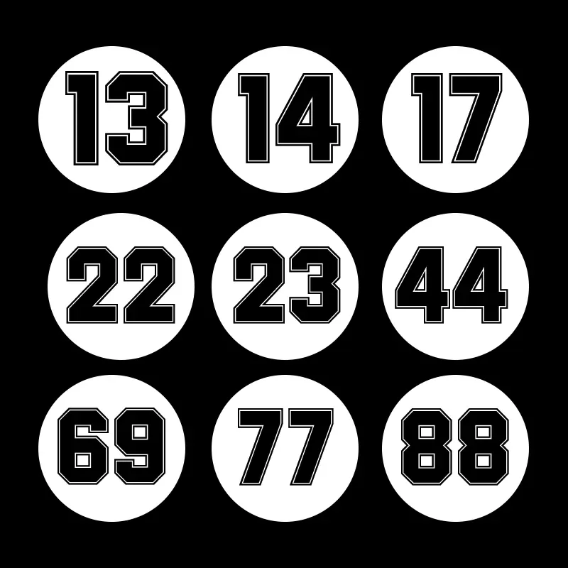 

Забавная наклейка для автомобилей Racing номер 13 17 19 21 23 69 77 In Circle, водонепроницаемые виниловые наклейки для кузова мотоцикла, 15 см