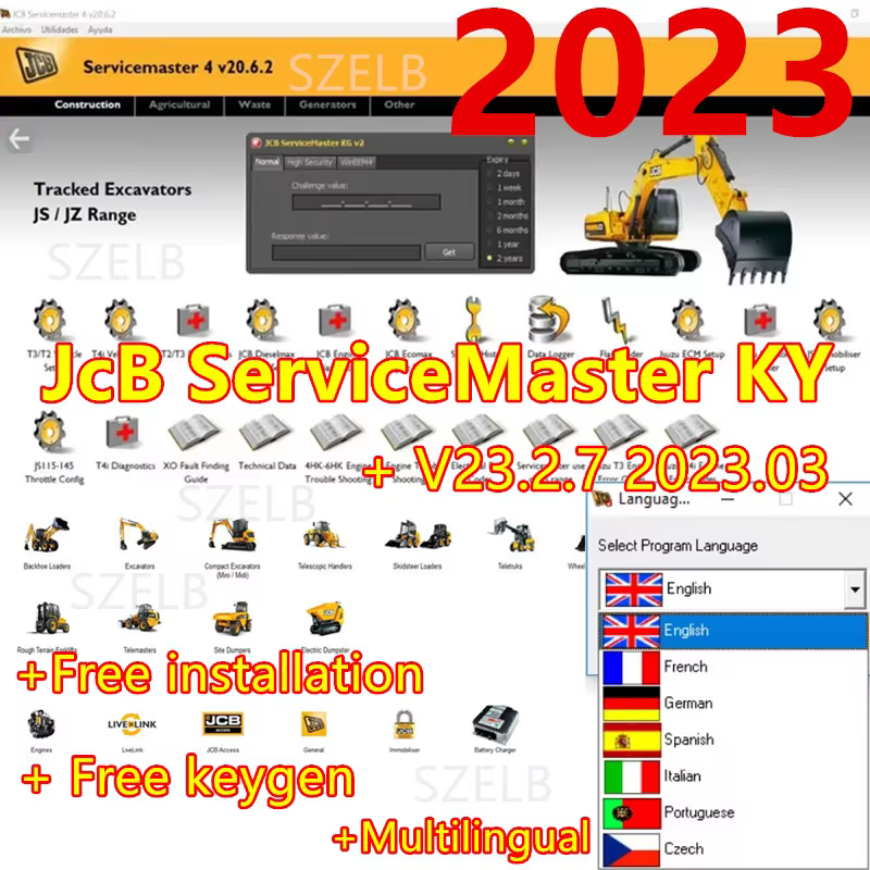 

JCB ServiceMaster 4 (23.2.7) [2023/03] Диагностическое программное обеспечение + генератор ключей JCB полностью разблокированный + Многоязычный + Бесплатная установка