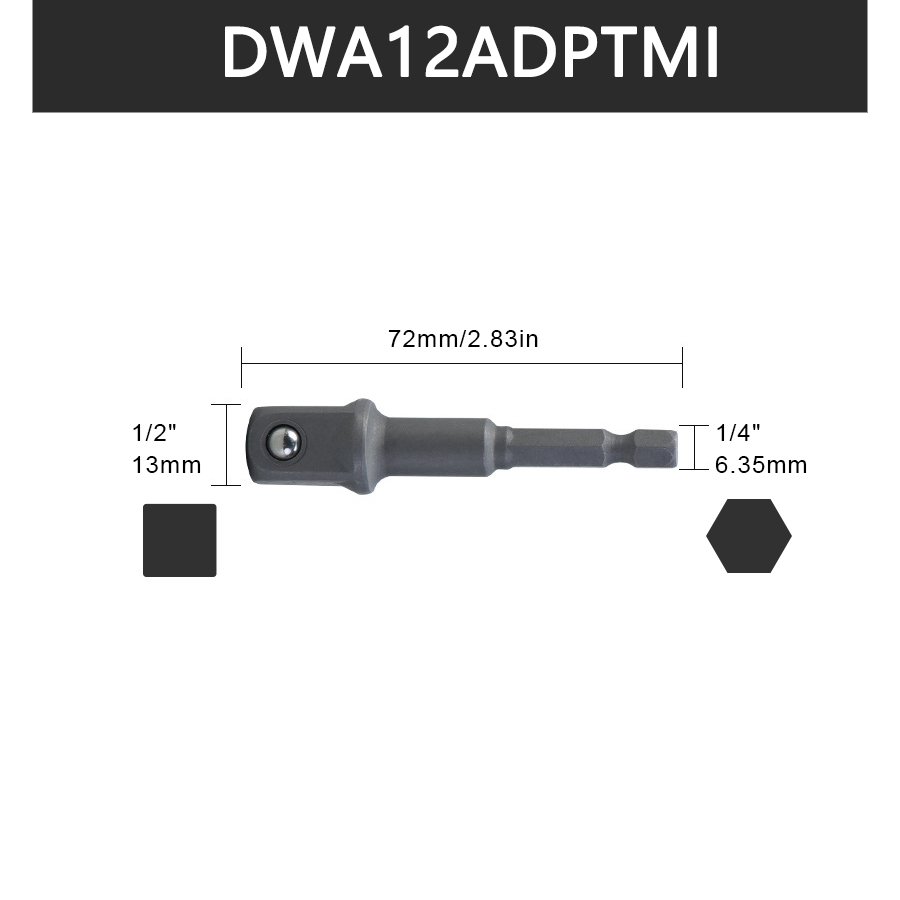 

DEWALT Переходник 1/4"-1/2"