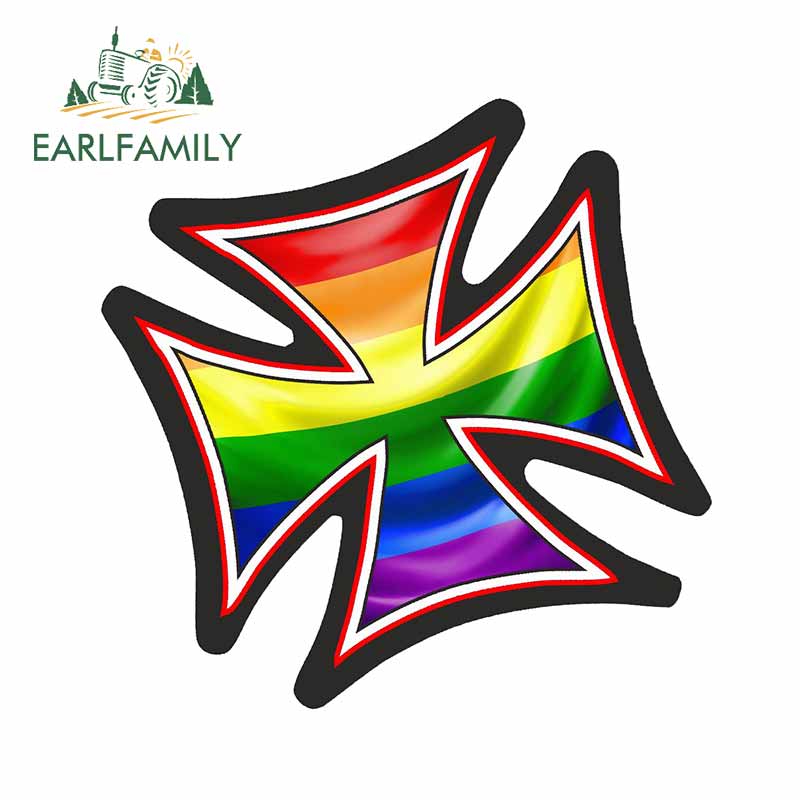 

EARLFAMILY 13 см x 13 см Стайлинг автомобиля 765Pro наклейка 5 "крыс стержень красный железный крест автомобильная наклейка потертые детали Gasser водонепроницаемая наклейка
