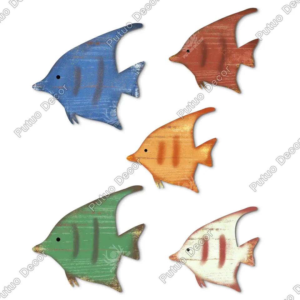 

Деревянные знаки Putuo Decor-Tropical Fish 5 шт.