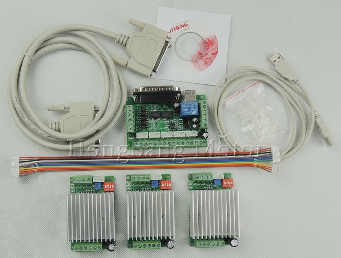 

Комплект драйверов шаговых двигателей HYONGC TB6600 для 3 осей