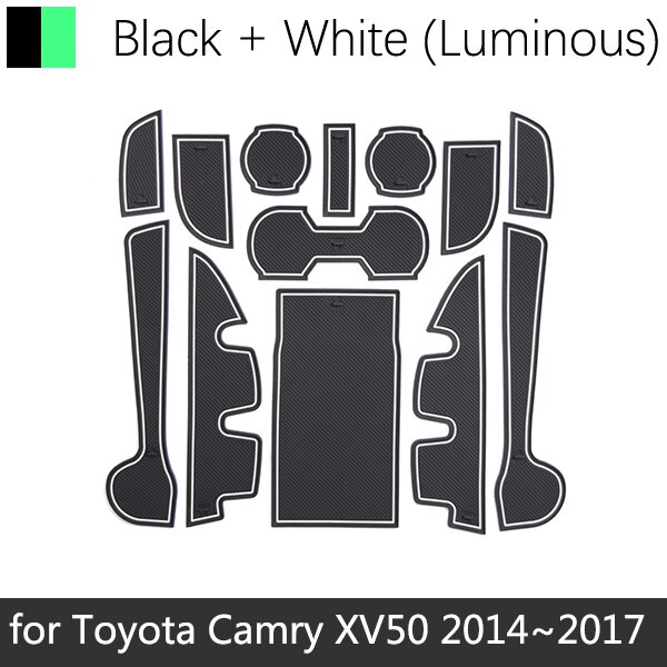 

Противоскользящие коврики для грязных ворот, подушечки для чашек для Toyota Camry XV50 2014 2015 2016 2017, подушечки для слотов, аксессуары для стайлинга автомобилей, гаджет