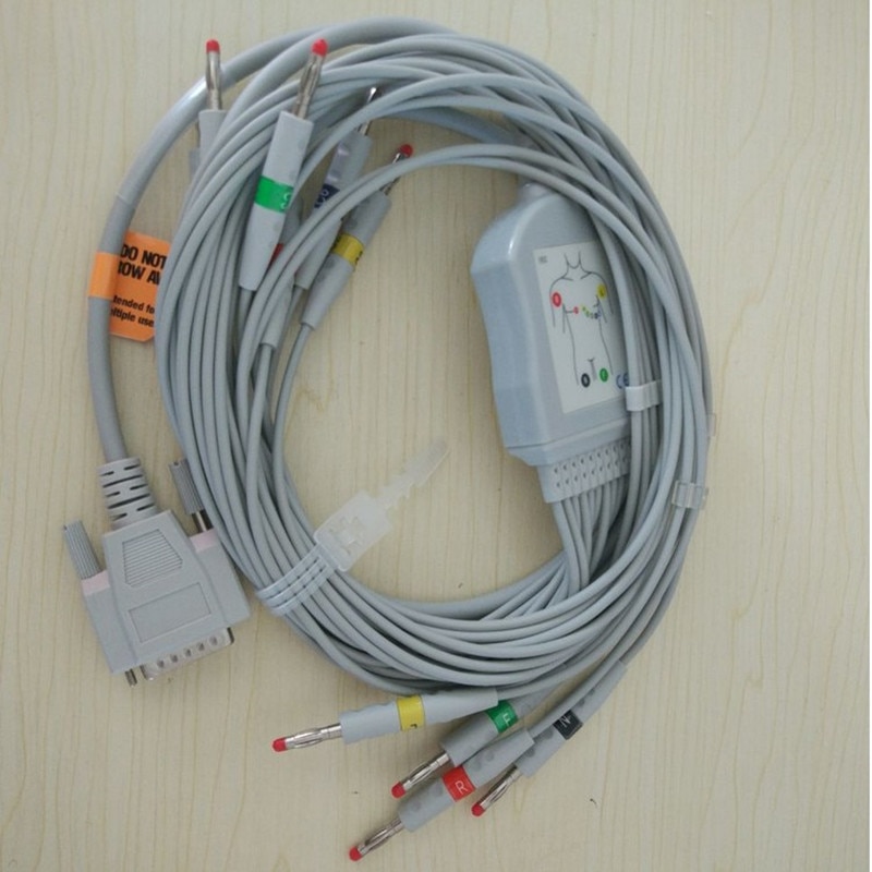 

Совместимый с заводским кабелем Nihon Kohden ECG/EKG ECG-1250, ECG-1350, ECG-9101/9130/9132/9620 Banana 4,0, конец IEC