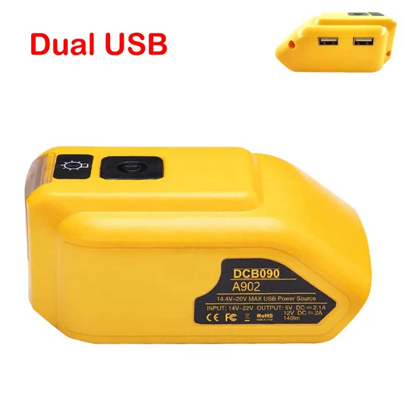 

Адаптер для аккумулятора Dewalt 18-20В BSIDE с USB