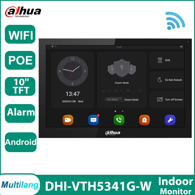 

Dahua VTH5341G-W 10-дюймовый Android видеодомофон