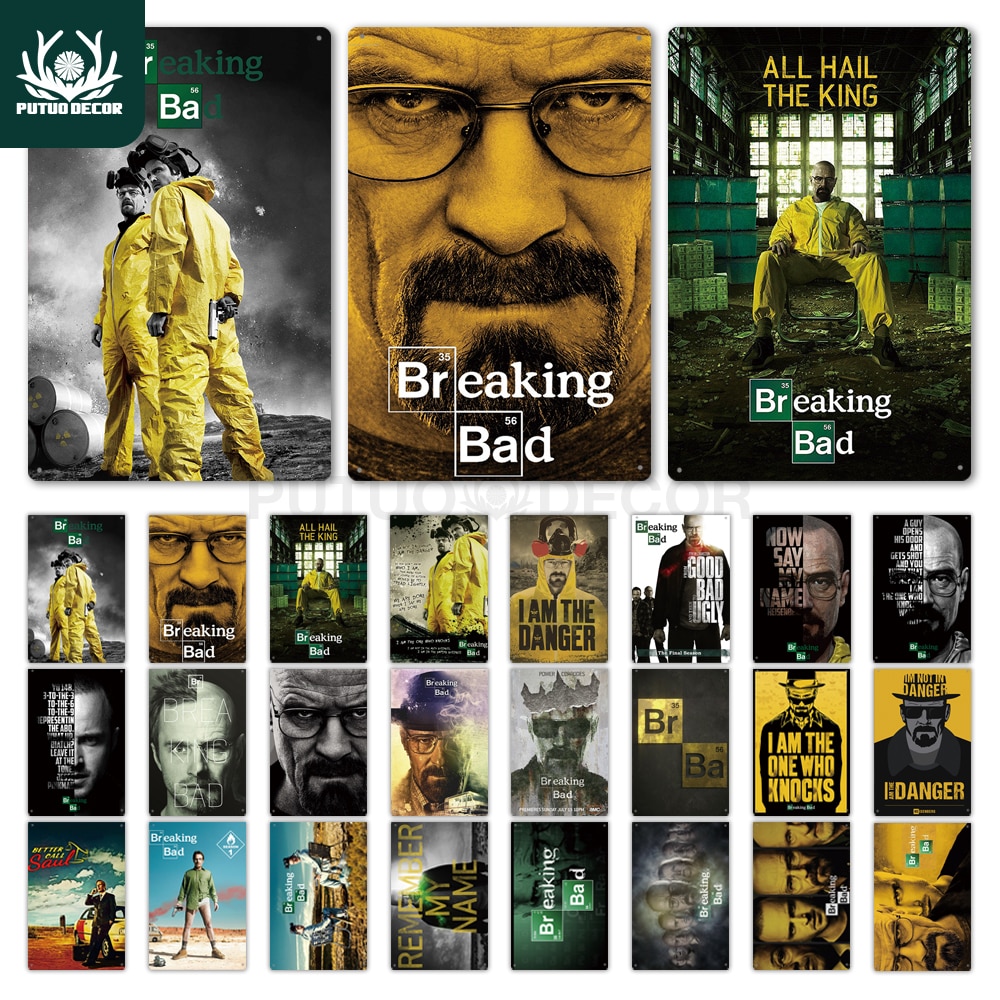 

Putuo Decor Breaking Bad Металлический Плакат Оловянная Вывеска Табличка Металлическая Винтажная Настенная Табличка Металлическая Вывеска Бар Клуб Настенный Декор Ретро Домашний Декор
