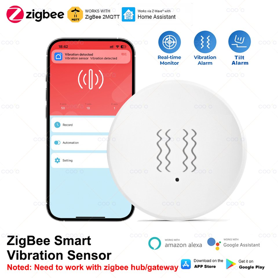 

Датчик вибрации Tuya Zigbee