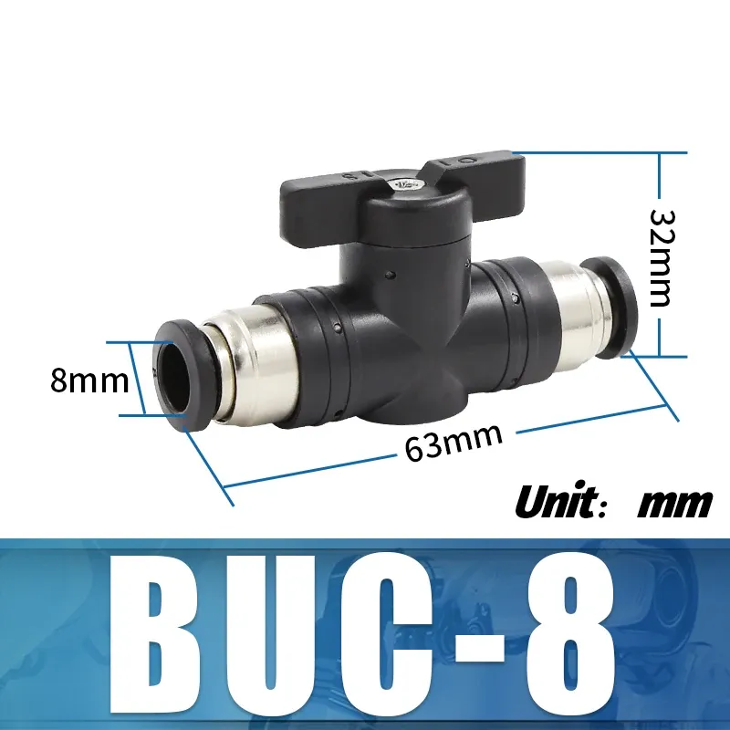 

Пневматический быстроразъемный клапан BUC-6 BUL-6 4 6 8 10 12 мм