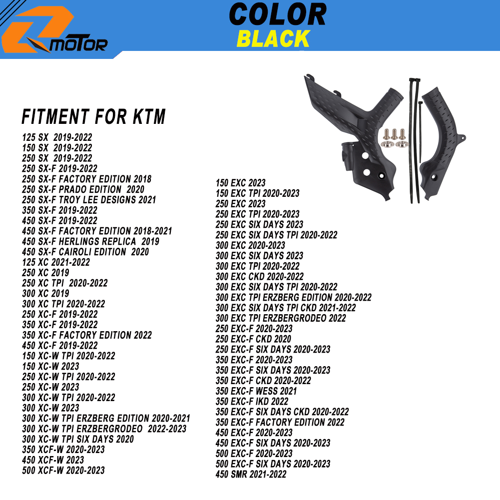 

Защита рамы мотоцикла для KTM SX SXF XC XCF XCW EXC TPI EXCF Six Days SMR 125 150 250 300 350 450 500 2019-2022 2023
