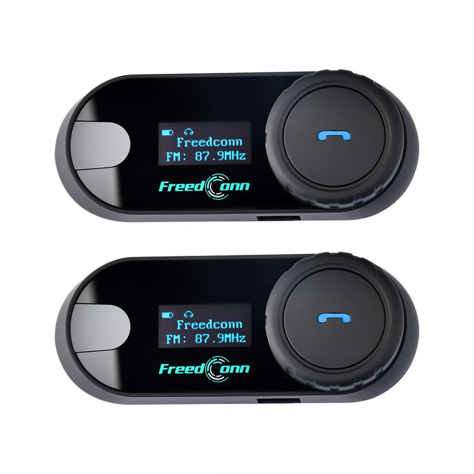 

Гарнитура для мотоциклетного шлема FreedConn TCOM-SC, Беспроводная Bluetooth-гарнитура для шлема, ЖК-дисплей, FM-радио, 2 шт.