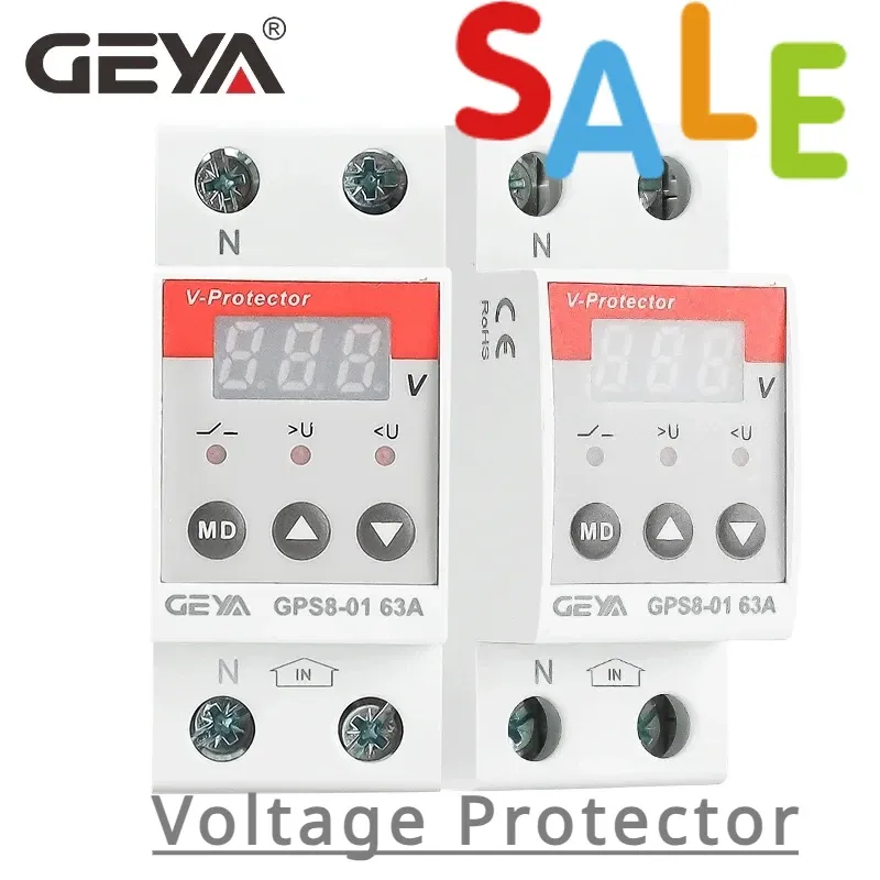 

GEYA GPS8-01 защита от перенапряжения и пониженного напряжения 80A 63A 220V