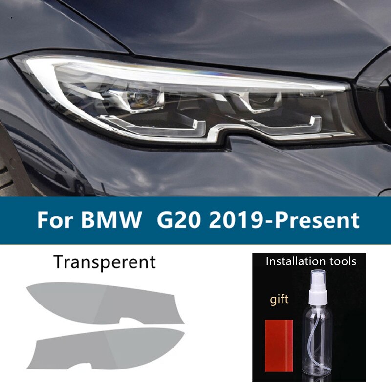 

2 X для BMW 3 серии G20 G21 F30 F31 F34 оттенок автомобильных фар черная защитная пленка защитная прозрачная наклейка из ТПУ аксессуары