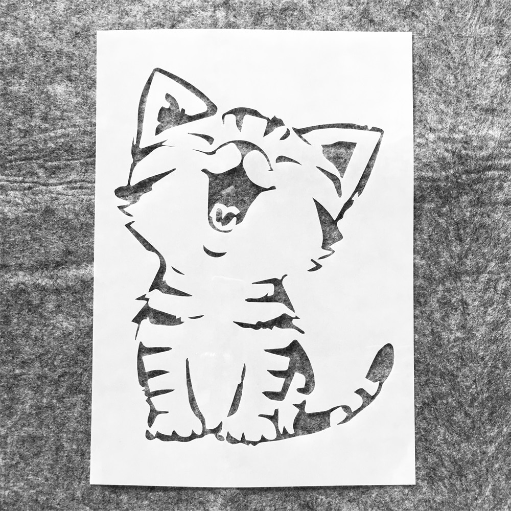 

Трафареты для рисования котенок